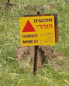 Minefield Warning Sign